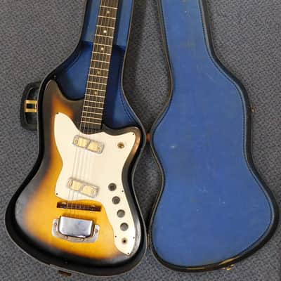 Vintage 1965 Harmony H15 Bobcat Electric Guitar & Original Case image 10
