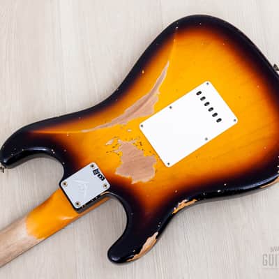 2023 Fender Custom Shop ‘61 Stratocaster Heavy Relic Super Faded/Aged Three-Tone Sunburst w/ Texas Specials image 13