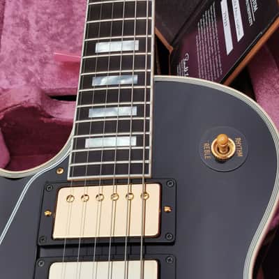 Gibson Les Paul Custom 1957 Historic 3 Pick-Ups Bigsby Lefty 2019 Ebony LH Lefthand Black Beauty image 4