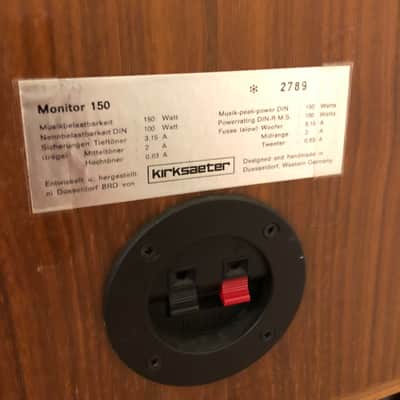 Vintage Kirksaeter Monitor 150 Speakers - Beautiful Mahogany Cabinets image 6