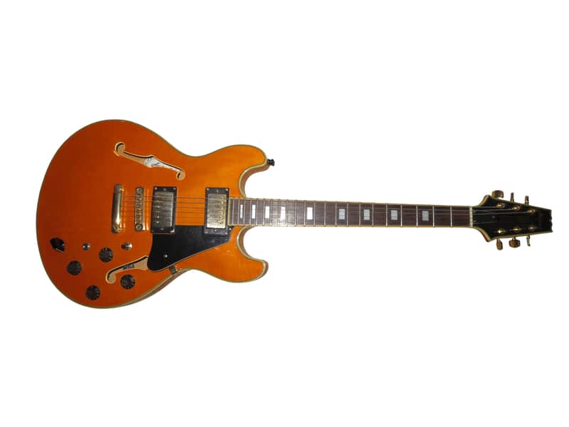 Vintage 1998 Aria Pro II Titan Artist TA-62 Hollowbody Electric Guitar - Amber image 1