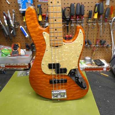 Sadowsky NYC - Trans Orange over AAAAA - Factory LED Side Markers image 1