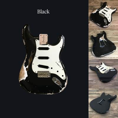 Made to Order - FRANCHIN Mercury F guitar body Relic Aged 100% Nitro Lacquer (Sunburst/ Black/ White/ Blue/ Green/ Yellow/ Red/ Pink/ Burgundy/ Purple/ Gold/ Silver, etc.) Basswood Poplar Stratocaster-Strat-S-Style F-hole Thinline Made in Italy image 4