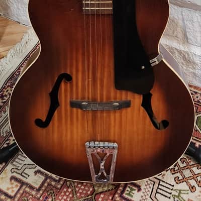 Harmony Alden H1213 Tiger Burst Birch Archtop 1950s USA image 2
