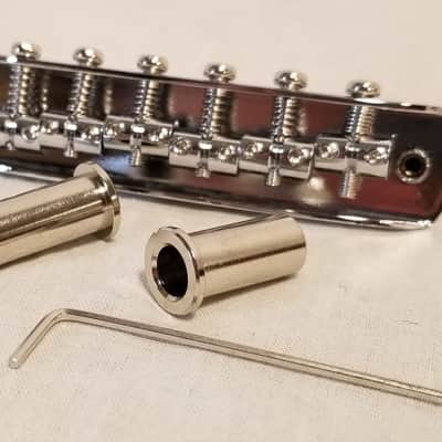 Fender Mustang Fully-adjustable Guitar Bridge (Japan), Chrome image 4