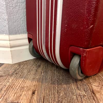 “MAROON TYPHOON” busker style suitcase drum by Vintage Suitcase Kick Drums image 4