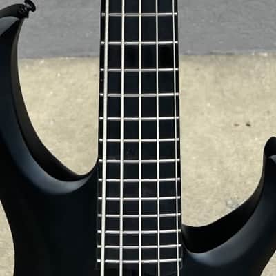 Ibanez BTB625EXBKF Iron Label 5-String Electric Bass Guitar, Flat Black 10lb1oz image 5