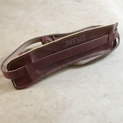 Vintage Cadet Patton PA Red Leather Lottile MFG. Co Relic Strat Guitar Strap USA image 2