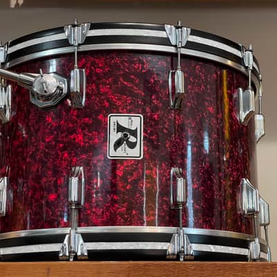 1970's Rogers XP8 Red Diamond Pearl 12/13/16/22 Big R Drum Kit image 13