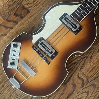 1975 Hofner 500/1 Violin Bass LEFTY - Sunburst (Beatle Bass) w/ OHSC image 3