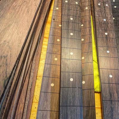 General Vintage Tone NOS Dalbergia Nigra electric guitar neck for S style ( Brazilian Rosewood ) Slab board full finished - Nitro image 13