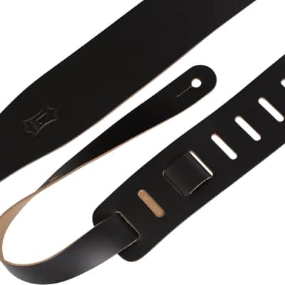 Levy's M26 Streamline Top Grain Leather 2.5" Guitar Strap, Black image 2