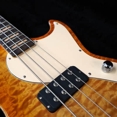 G&L USA Custom Shop Fallout Bass Semi-Hollow Honeyburst 30" Scale 4-String Electric Bass Guitar w/ Black Tolex Case (2025) image 12