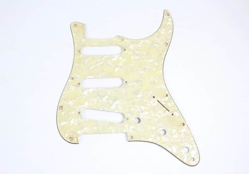 1980s-1990s John PAGE Custom Shop Fender 3-Ply Stratocaster Plus Deluxe Pearloid Pickguard Strat Pearl image 1