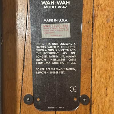 Vox V847 Wah 1994 - 2006 - Black / Chrome image 12