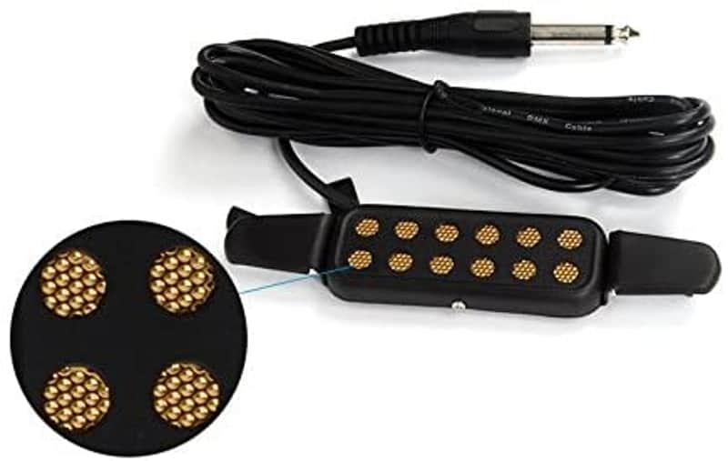 Guitar Pickup Acoustic Electric Transducer for Acoustic Guitar, Cable Length 10' (Gold) image 1