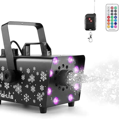 Snow Machine, 800W Snow Machine with 8 LED RGB Lights, 13 LED Lighting Colors and 2 Remotes, Perfect for Christmas, Halloween, Valentine's Day, Wedding, Parties and DJ Stage image 1