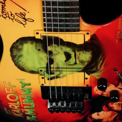 ESP Custom Shop Kirk Hammett Signature KH-2 Karloff Mummy Graphic Rare 1997 image 19