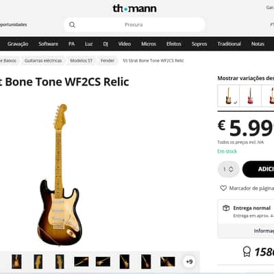 Fender Fender 55 Strat Bone Tone WF2CS Relic 2023 - Sunburst image 9
