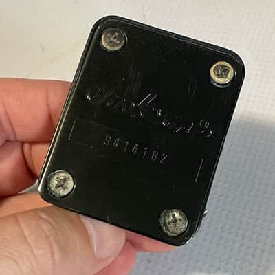 1990's Made in Japan Jackson Professional Stealth Series Dinky Guitar Factory Black Neckplate & Screws image 2