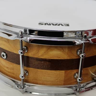Holloman Custom Drums 5x14" Ash/Mahogany - Hand rubbed urethane over danish oil image 5