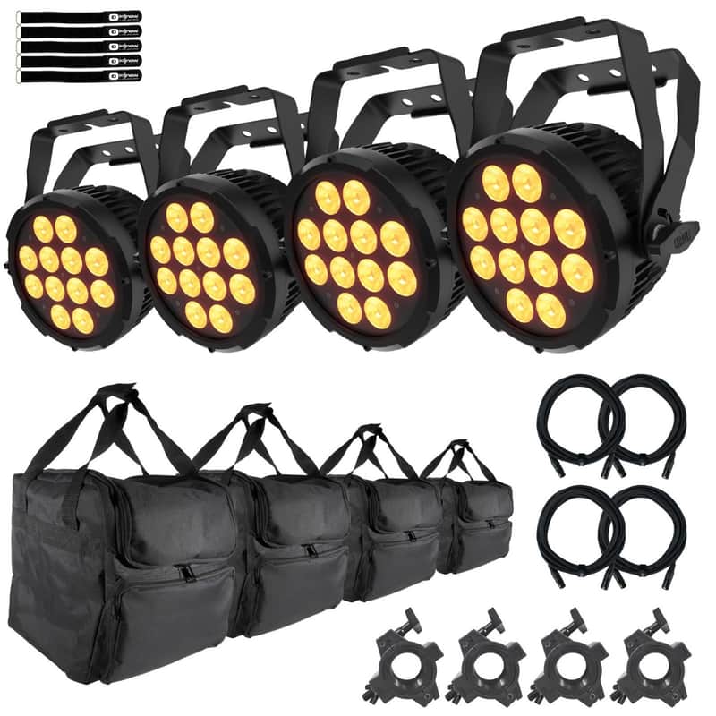 Chauvet DJ SLIMPAR-PRO-Q-IP Outdoor-Rated Quad-Color LED Wash Light 4 Pack image 1