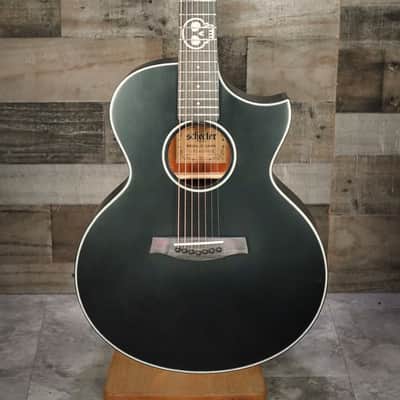 Schecter Regulo Caro-7 Acoustic Satin Black Acoustic-Electric Guitar - Open Box (3719) image 2