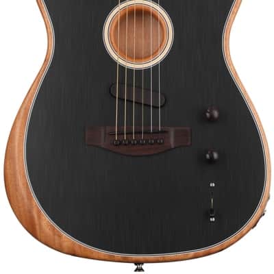 Fender Acoustasonic Player Telecaster Acoustic-electric Guitar - Brushed Black with Rosewood Fingerboard image 2