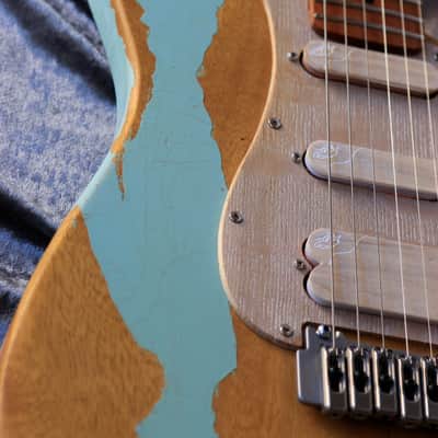 Build to Order GB Liuteria Traditional Strato Evolution Light blue relic image 3