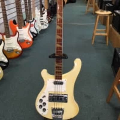 Custom built Rickenbacker 4001 Left-Handed 1975 White with White binding image 3