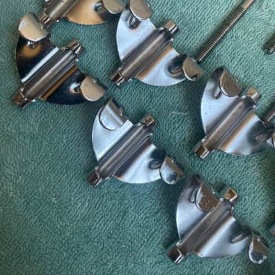 Del Rey MIJ Lot of 12 Bass Drum T tension rods + 11 claws 70s - Chrome image 9