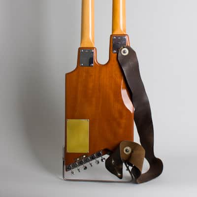 Doug Henderson Custom  Double Neck built for and extensively used by Elliott Sharp Solid Body Electric Guitar (1991), black gig bag case. image 2