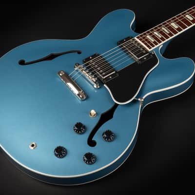 2017 Gibson Memphis Custom ES-335 Block - Pelham Blue | USA Limited Edition Semi-Hollow Burstbucker Humbucker Pickups | CoA OHSC image 6