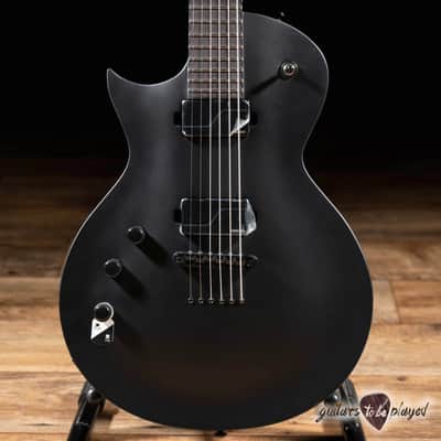 ESP LTD EC-1000 Baritone LH Fishman Left-Handed Guitar – Charcoal Metallic Satin image 2