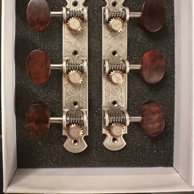 Schaller Grandtune - Satin pearl and snake wood - Classical guitar tuners image 4