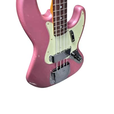 Fender Custom Shop Journeyman 1965 Jazz Bass, Faded Burgundy Mist/Rosewood 9.5 LBS *IN STOCK* image 4