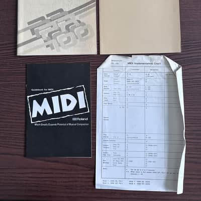 Roland PR-100 Owner’s Guide/Review of Instructions/MIDI Guide 1987