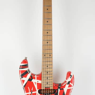 EVH Striped Series Frankenstein Relic Red with Black Stripes image 2