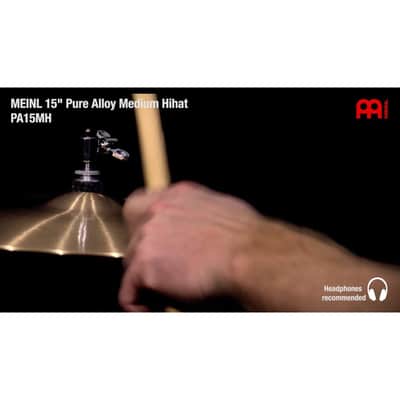 Meinl Pure Alloy Traditional Medium Hi Hat Cymbals 15" image 2