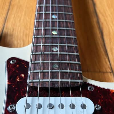 2008 Fender American Deluxe Stratocaster Olympic Pearl All Original w/ Roadrunner Gig Bag image 5