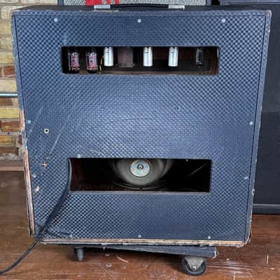1966 Ampeg Gemini II Vintage Blue Checkerboard 1x15 Tube Combo Guitar Amplifier! image 2