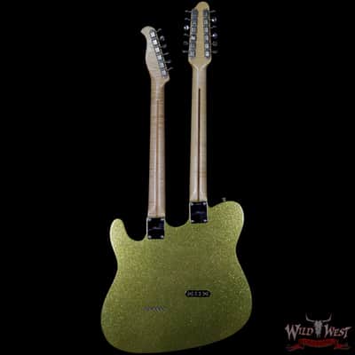2003 Fred Stuart Golden Hawk Double-Neck Chartreuse Sparkle image 4