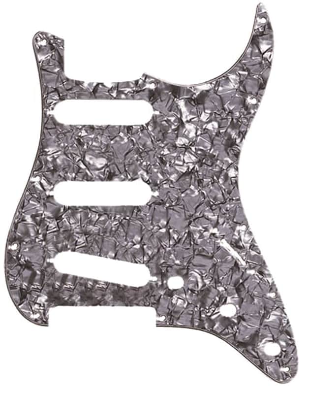 Fender Pickguard Stratocaster S/S/S 11-Hole Mount Black Pearl 4-Ply image 1