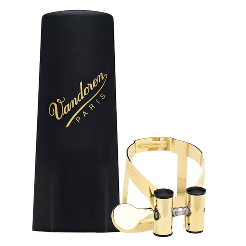 Vandoren M/O Series Ligature & Plastic Cap Set Alto Sax-24k Gold Plate image 1