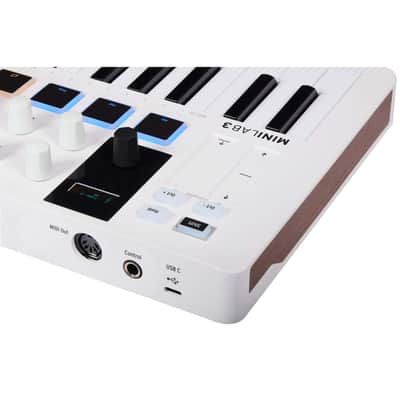 Arturia MiniLab 3 25-Note Compact MIDI Keyboard and Pad Controller, White image 3