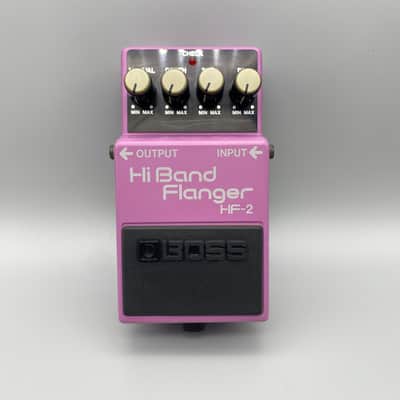 Boss HF-2 Hi Band Flanger (Original box, Green Label) 1985 - 1989 - Pink image 2