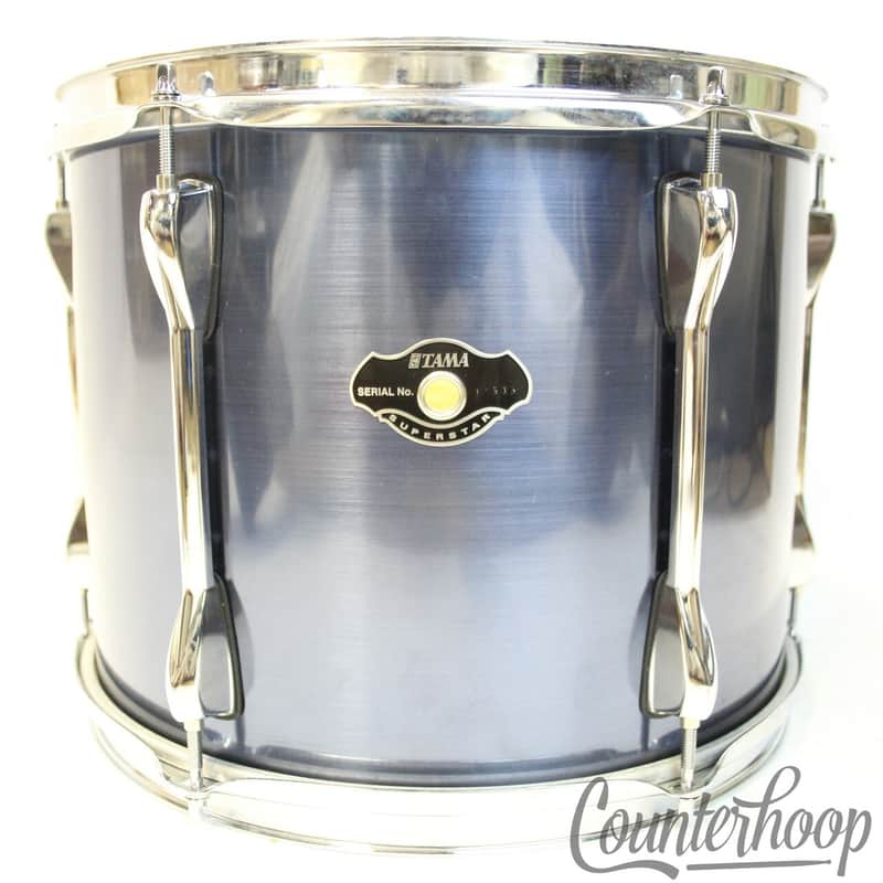 *Tama 13x10" Superstar "Brushed Vintage Blue"Wrap/Chrome Tom Drum Birch/Basswood image 1