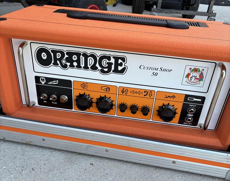 Orange Custom Shop 50 Watt Amplifier Mint with Anvil Case Killer Nice Killer Sound image 1