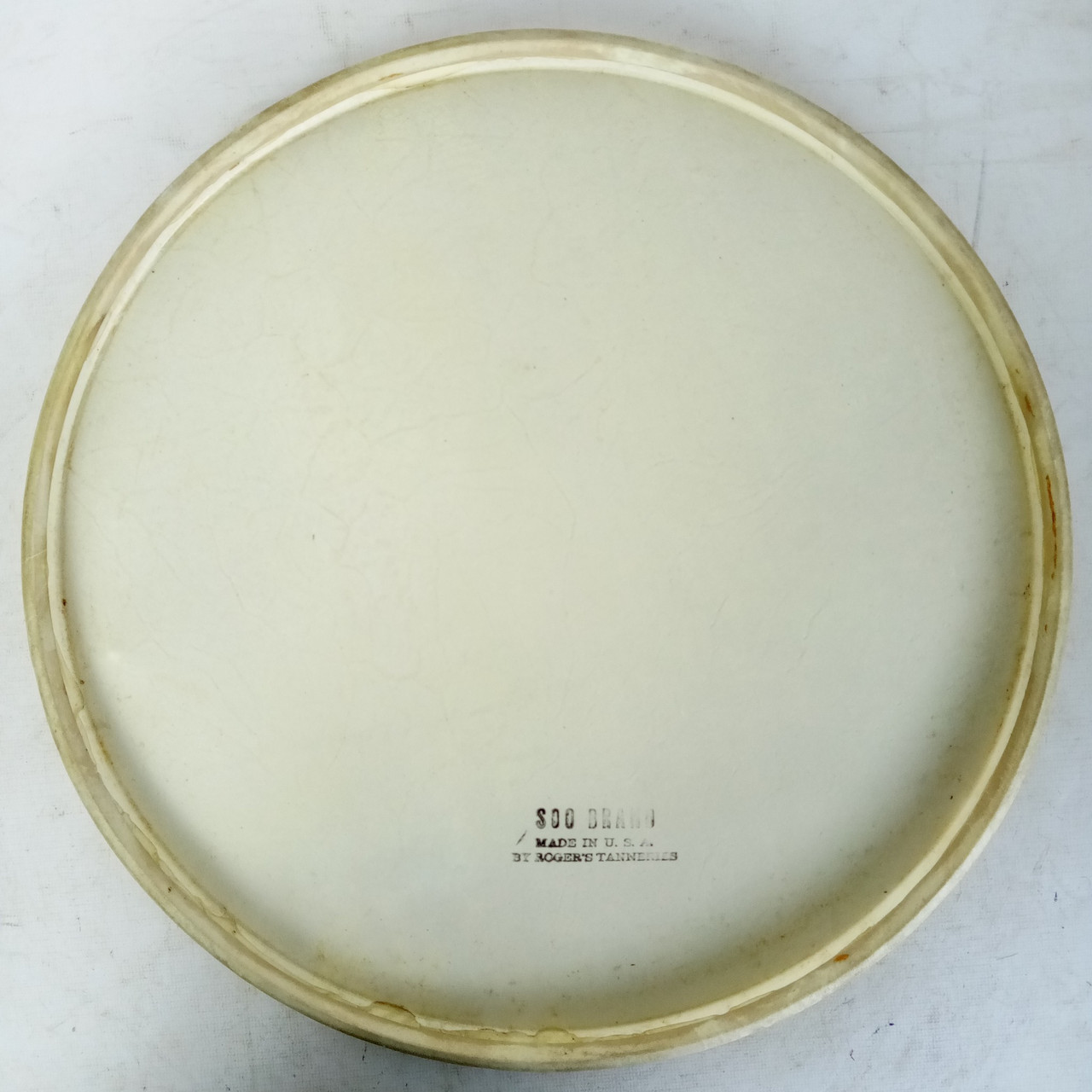 Rogers 15" Soo Brand White Calf Batter Skin Snare/Tom Drum Head Vintage 50s USA — main photograph