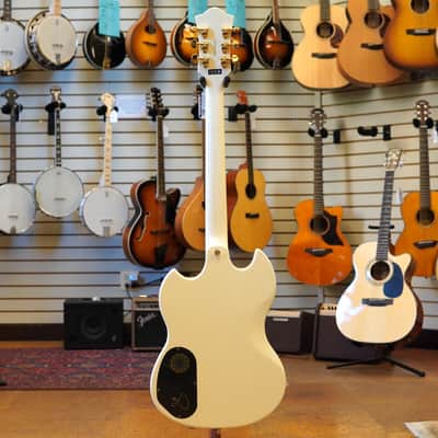 Guild Polara Kim Thayil Signature Electric Guitar Vintage White image 6